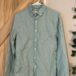 Express Men's Light Green Slim shirt